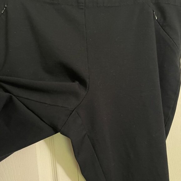 J. Jill Womens Black Mid Rise Stretch Zipper Pockets Ponte Legging Pants Large - Picture 6 of 7